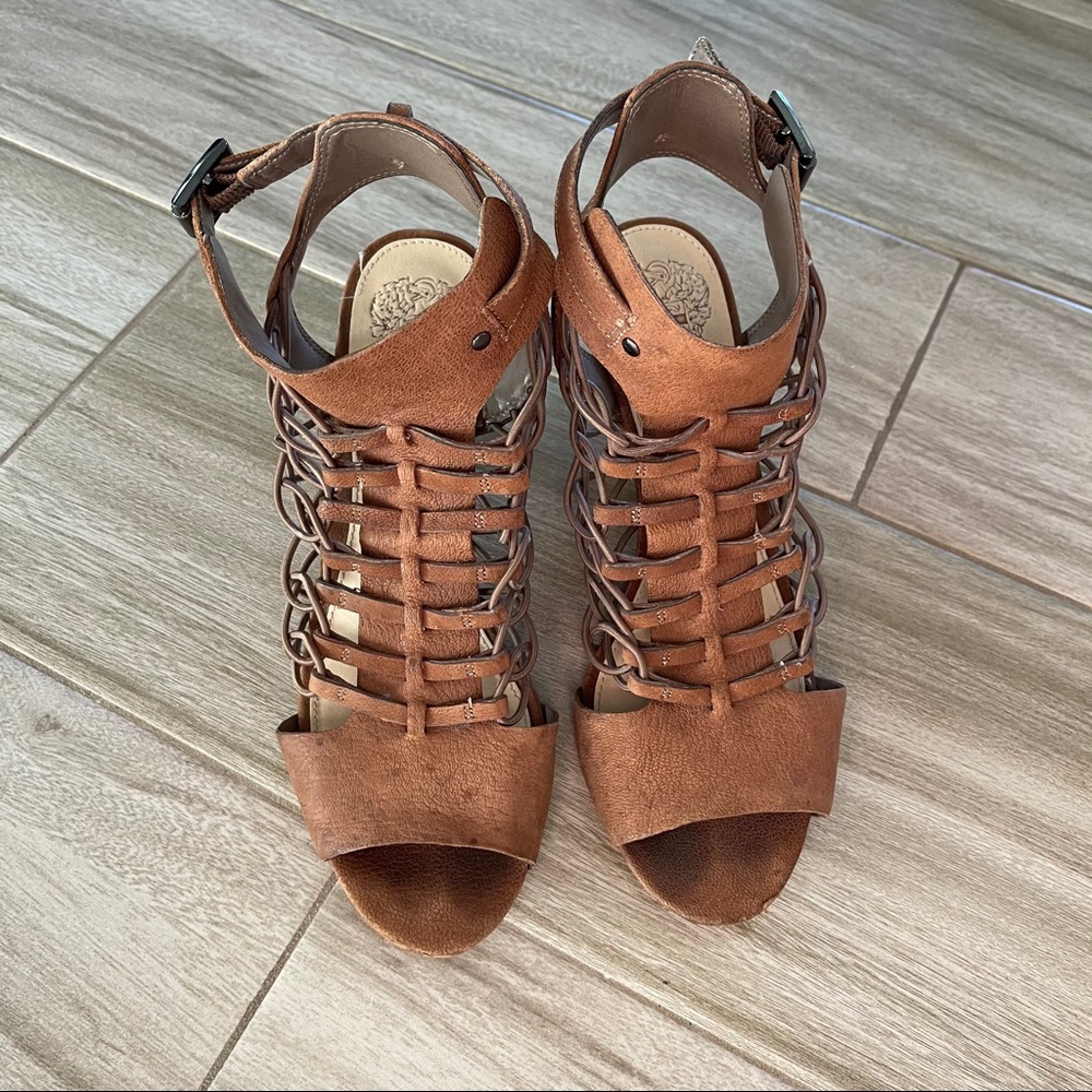 Vince Camuto strappy cage heels